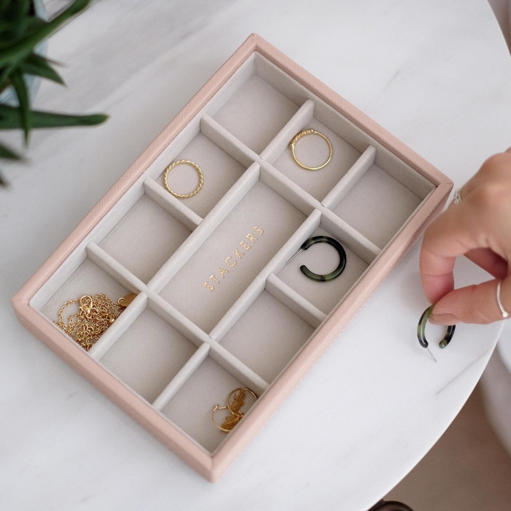 Stackers Mini Jewelry Box Tray, Blush Pink